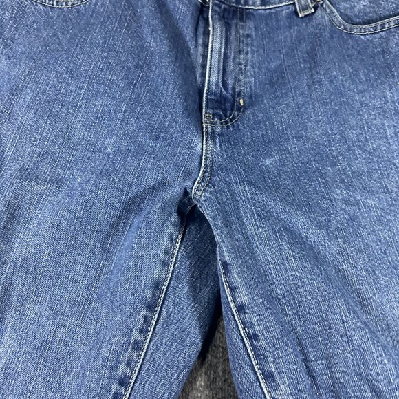 Vintage Tommy Hilfiger Jeans Womens 10 Blue Denim Wide Leg Baggy Y2K - Picture 13 of 14